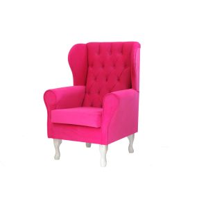 Fotel uszak pikowany różowy